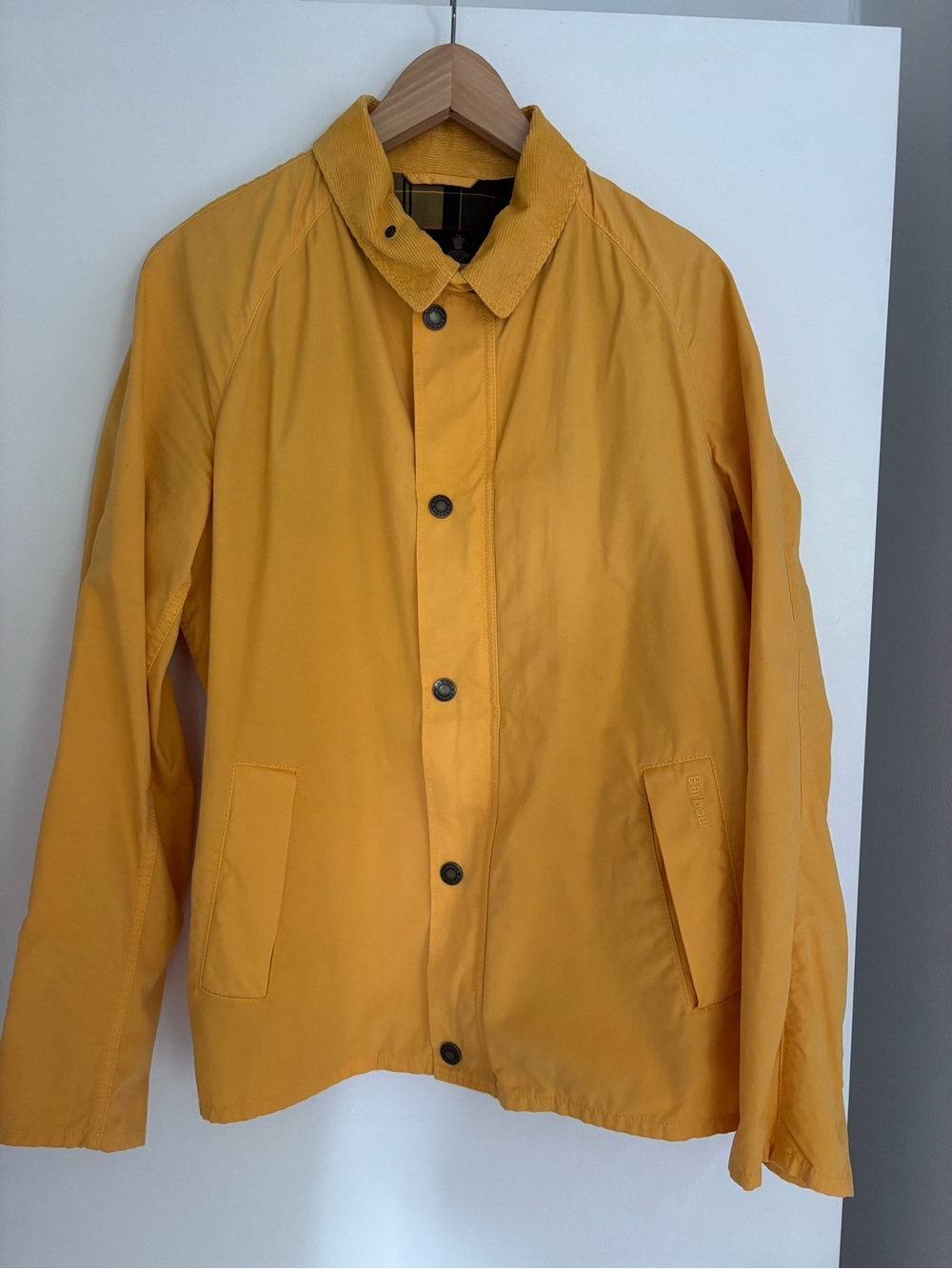 Men's Barbour Yellow Casual Button-Front Jacket